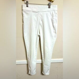 Time & Tru | Pull On White Skinny Leg Pants | Size Small 4-6